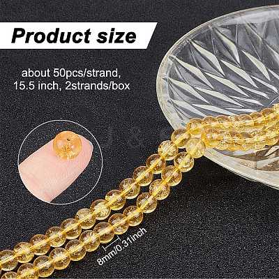 2 Strands Synthetic Citrine Beads Strands G-GO0001-26B-1
