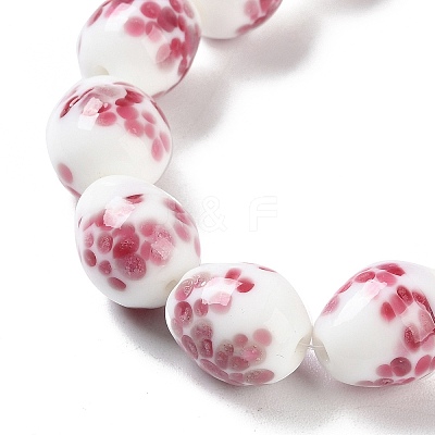 Handmade Lampwork Beads Strands LAMP-Q036-08F-1