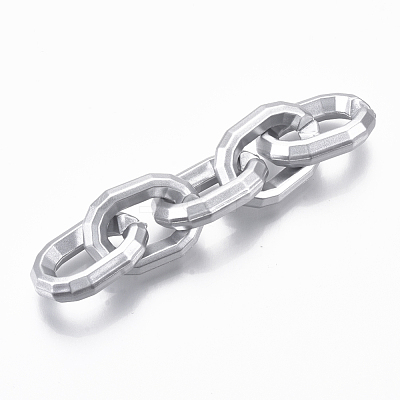 Spray Painted CCB Plastic Linking Rings CCB-R104-15-03-1