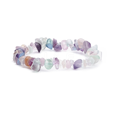 Natural Fluorite Chips Beaded Jewelry Set SJEW-JS01232-02-1