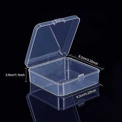 Transparent Plastic Bead Containers CON-BC0004-62-1