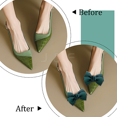 Polyester Bowknot Shoe Decorations AJEW-WH0323-25B-1