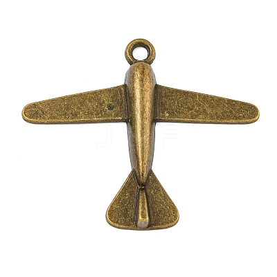 Tibetan Style Airplane Pendants TIBEP-EA10921YKG-AB-LF-1