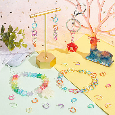 240Pcs 8 Colors Zinc Alloy Open Jump Rings FIND-PH0009-22-1