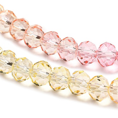 Transparent Painted Glass Beads Strands LS-DGLA-A034-T8mm-A09-1