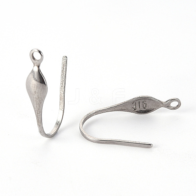 Tarnish Resistant 316 Stainless Steel Stud Earring Hooks STAS-Q239-015-1