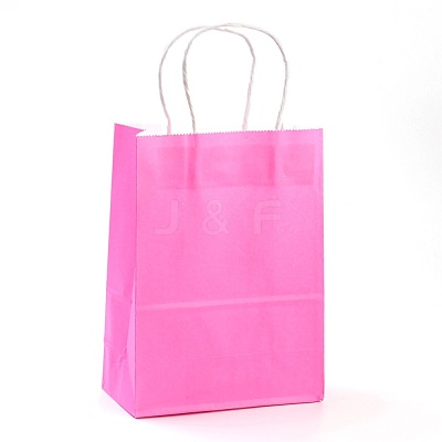 Pure Color Kraft Paper Bags AJEW-G020-D-02-1