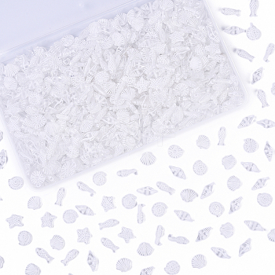 Craft Style Transparent Acrylic Charms TACR-YW0003-19B-1