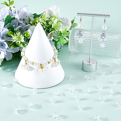 200Pcs Glass Bead Caps for Wind Chimes Making GLAA-SP0001-03B-1
