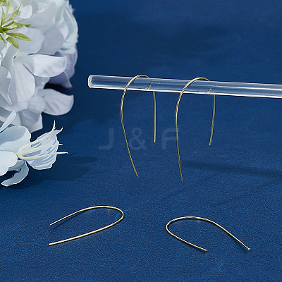 2 Pairs Sterling Silver Ear Wire STER-WH0061-46G-1