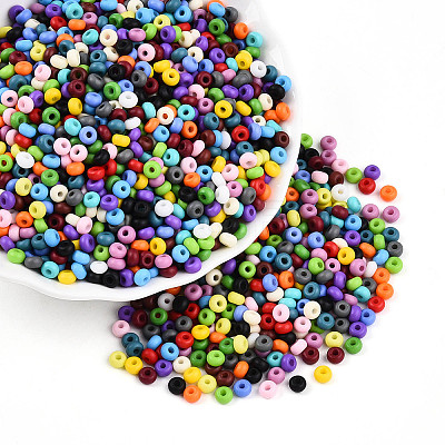 Opaque Colours Glass Seed Beads SEED-N007-07-1