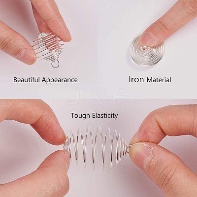 Iron Wire Pendants IFIN-R231-14mm-S-1