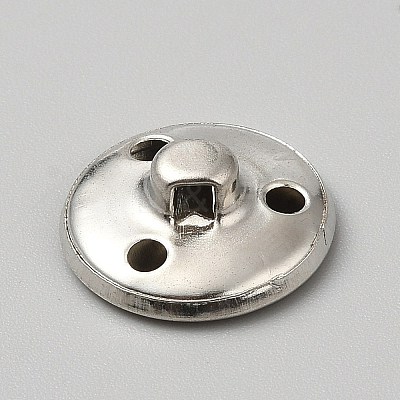 1-Hole Alloy Shank Buttons BUTT-WH0031-38C-1