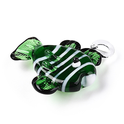 Handmade Lampwork Pendants LAMP-T021-24B-1