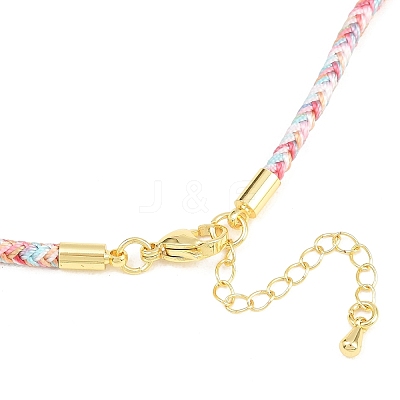 Braided Polycotton Cord Necklaces Making MAK-F038-B21-G-1