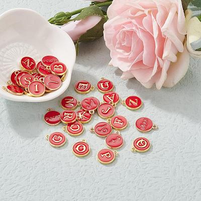 2 Sets 2 Styles Golden Plated Alloy Enamel Charms ENAM-YW0001-28F-1