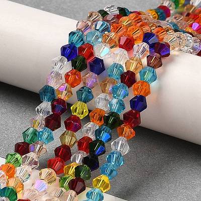 Transparent Electroplate Glass Beads Strands EGLA-A039-T2mm-L29-1