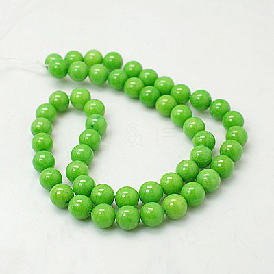 Natural Mashan Jade Round Beads Strands X-G-D263-12mm-XS17-1