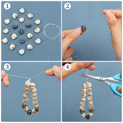10Pcs Halloween 304 Stainless Steel Beads STAS-DC0008-83-1