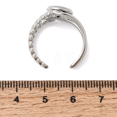304 Stainless Steel Cuff Ring Components STAS-P454-01A-P-1