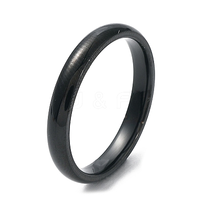Ion Plating(IP) 304 Stainless Steel Flat Plain Band Rings STAS-I160-D-17mm-B-1