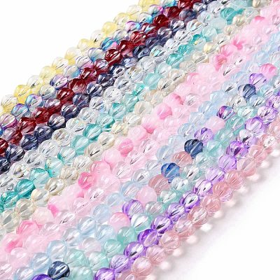 Transparent Glass Beads Strands GLAA-F114-02B-1
