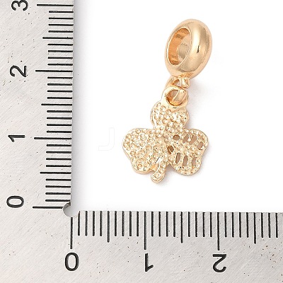 Rack Plating Alloy Green & Pink Enamel European Dangle Charms PALLOY-S189-12G-1
