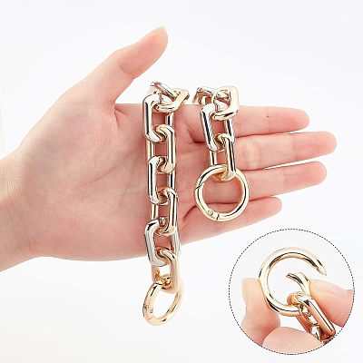 2Pcs 2 Style Zinc Alloy Purse Extender Chains FIND-CA0003-17-1