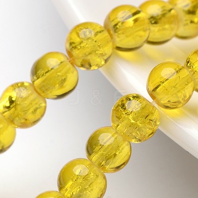 Crackle Glass Beads Strands X-CCG-Q001-6mm-10-1