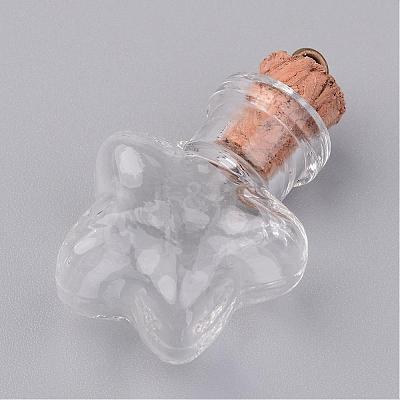 Glass Bottle Pendants PALLOY-JF00247-1
