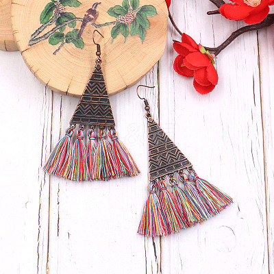Eethnic Style Alloy Dangle Chandelier Earrings EJEW-F238-08A-1