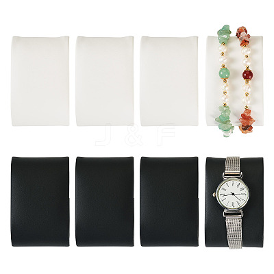 8Pcs 2 Colors Imitation Leather Watch Display Pillows ODIS-TA0001-05-1