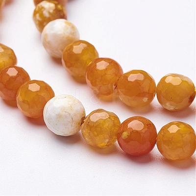 Natural Fire Crackle Agate Beads Strands G-D210-8mm-M2-1