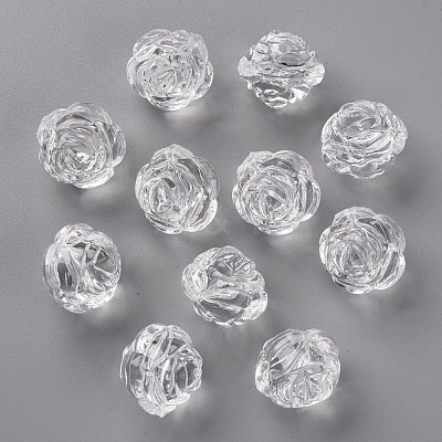 Transparent Acrylic Beads PL305Y-1-1