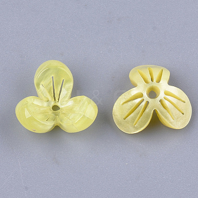 Cellulose Acetate(Resin) Bead Caps X-KK-S161-04C-1