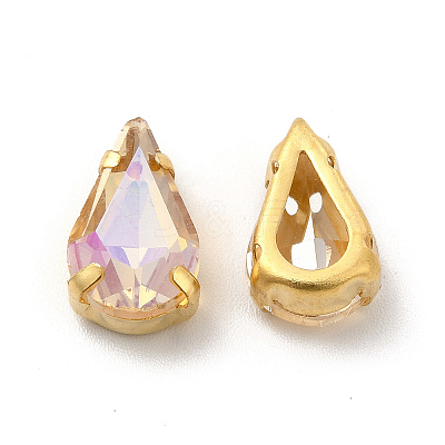 Moonlight Effect Teardrop Sew on Rhinestone GLAA-P055-02A-G05-1