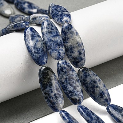 Natural Blue Spot Jasper Beads Strands G-B078-E07-01-1