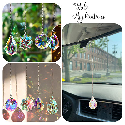 1Pc Transparent Glass Hanging Suncatchers AJEW-TADJ0001-02D-1