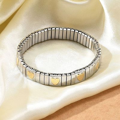 304 Stainless Steel Stretch Bracelets BJEW-U015-03G-01-1