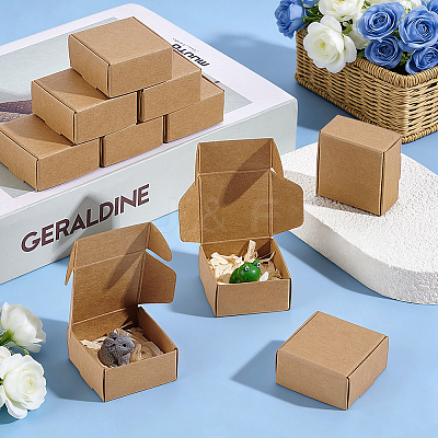 60Pcs Foldable Square Paper Storage Gift Boxes CON-PH0003-63A-1