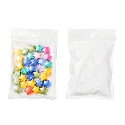 32Pcs 8 Colors Opaque Acrylic Beads MACR-YW0001-41-1