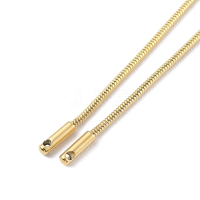 Ion Plating(IP) 304 Stainless Steel Round Snake Chain Bracelet Making BJEW-M293-11G-1