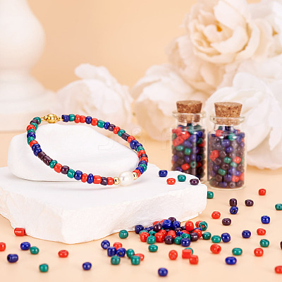 Opaque Glass Round Seed Beads GLAA-TAC0025-07A-08-1