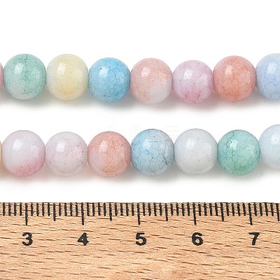Ombre Effect Dyed Glass Beads Strands X-GLAA-T031-01O-06-1