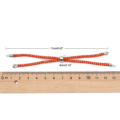 Adjustable Nylon Cord Slider Bracelet Making MAK-F026-A-P-1