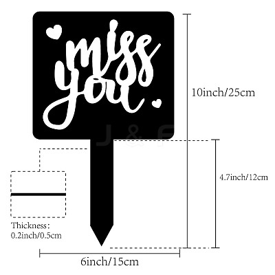 Acrylic Garden Stake AJEW-WH0382-004-1