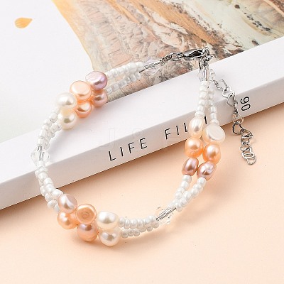 Multi-strand Bracelets BJEW-JB05492-01-1