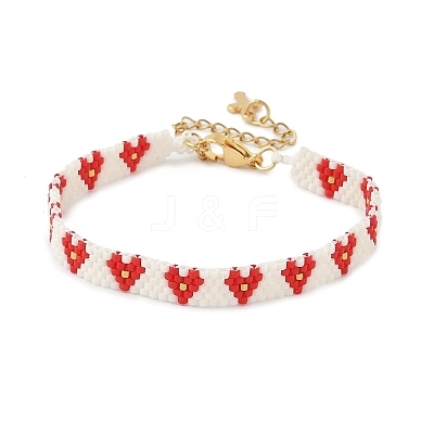 Glass Seed Beaded Bracelets for Women BJEW-MZ00214-03-1