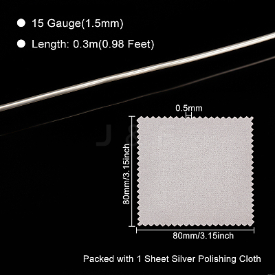 1Pc 999 Fine Silver Wire STER-BC0001-71A-1