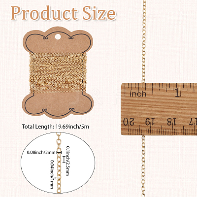 5M Brass Cable Chains CHC-BM0001-04-1